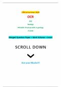 Official summer 2024 OCR GCE Geology H414/03: Practical skills in geology A Level Merged Question Paper + Mark Scheme + Insert