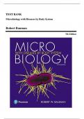 TEST BANK for Microbiology with Diseases by Body System 5th Edition by Bauman, ISBN: 9780134477206 All 26 Chapters Covered, Verified Latest Edition