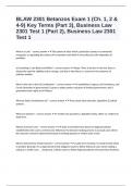 BLAW 2301 Betanzos Exam 1 (Ch. 1, 2 & 4-9) Key Terms (Part 3), Business Law 2301 Test 1 (Part 2), Business Law 2301 Test 1