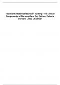 Test Bank: Maternal-Newborn Nursing: The Critical Components of Nursing Care, 3rd Edition, Roberta Durham, Linda Chapman