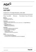 AQA A-level HISTORY 7042/2E Component 2E The English Revolution, 1625–1660 June 2024 Questions Paper