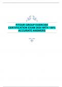 FITOUR GROUP EXERCISE  CERTIFICATION EXAM 2024 WITH 100%  ACCURATE ANSWERS