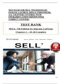 TEST BANK FOR SELL 7TH EDITION BY  INGRAM, LAFORGE, ISBN;13, 9780357901380, ALL CHAPTERS COVERED, WITH UPGRADED LATEST EDITION WITH CORRECT ANSWERS