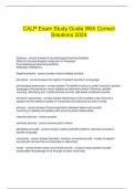   CALP Exam Study Guide With Correct Solutions 2024