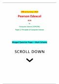 Official Summer 2024 Pearson Edexcel GCSE In Computer Science (1CP2/01) Paper 1: Principles of Computer Science Merged Question Paper + Mark Scheme