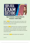 Epic Modules/ 56 Questions & Answers/ 2024-2025. 