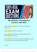 Epic Modules/ 56 Questions & Answers/ 2024-2025. 