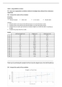 Unit 8 - p4 carry out an appropriate correlation method to investigate data collected from laboratory experiment, m4 interpret the results of the correlation