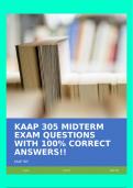 KAAP 305 MIDTERM EXAM QUESTIONS WITH 100% CORRECT ANSWERS!!