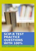 SCIP-R TEST PRACTICE QUESTIONS WITH 100% CORRECT ANSWERS!!