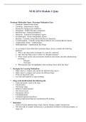 NUR2474 / NUR 2474 Module 2 Quiz Notes  (Latest 2022 / 2023): Pharmacology for Professional Nursing - Rasmussen College