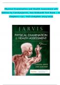 Test Bank for: Physical Examination and Health Assessment 9th Edition by Carolyn Jarvis, Ann Eckhardt / All Chapters 1-32 |ULTIMATE GUIDE A+