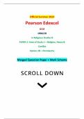 Official Summer 2024 Pearson Edexcel GCSE 1RB0/2B In Religious Studies B PAPER 2: Area of Study 2 – Religion, Peace & Conflict Option 2B – Christianity Merged Question Paper + Mark Scheme