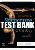 Test Bank - Structure and Function of the Body 16th Edition by Kevin T. Patton