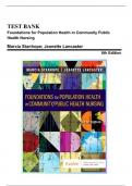 Foundations for Population Health in Community Public Health Nursing 6th Edition Stanhope Test Bank  ||All Chapters