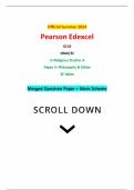 Official Summer 2024 Pearson Edexcel GCSE 1RA0/3C In Religious Studies A Paper 3: Philosophy & Ethics 3C Islam Merged Question Paper + Mark Scheme