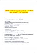  NR 511 Midterm SANNER Study Questions And Answers 100% Verified.