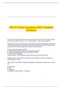  NR 511 Exam Questions With Complete Solutions.