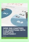 SPED 500 CHAPTERS 1-14 QUESTIONS WITH COMPLETE SOLUTIONS!!