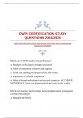 CWPI CERTIFICATION STUDY QUESTIONS 2024/2025 WITH GUARANTEED ACCURATE ANSWERS