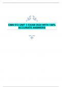 CMN 572 UNIT 3 EXAM 2024 WITH 100%  ACCURATE ANSWERS 