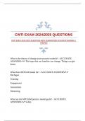 CWTI EXAM 2024/2025 QUESTIONS WITH GUARANTEED ACCURATE ANSWERS |VERIFIED