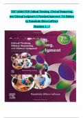 TEST BANK For Critical Thinking, Clinical Reasoning, and Clinical Judgment A Practical Approach 7th Edition by Rosalinda Alfaro-LeFevre, Verified Chapters 1 - 7, Complete Newest 