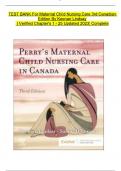 TEST BANK For Maternal Child Nursing Care 3rd Canadian Edition By Keenan Lindsay | Verified Chapter's 1 - 25 Updated 2023| Complete