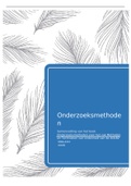 Samenvatting Onderzoeksmethoden