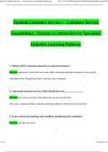 Zendesk Customer Service 1 - Customer Service Foundations Become a Customer Service Specialist LinkedIn Learning Pathway Latest 2024 Actual Questions and Verified Answers (2024 / 2025) A+ Grade 100% Guarantee Verified by Experts