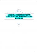 ANCC PRACTICE PMHNP EXAM  SAMPLE 2024 WITH 100% ACCURATE  ANSWERS