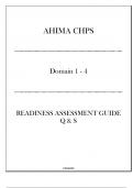 AHIMA CHPS Domain (1 - 4) Readiness Assessment Guide Q & S 2024