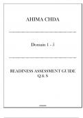 AHIMA CHDA Domain (1 - 5) Readiness Assessment Guide Q & S 2024.