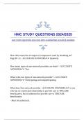 HMC STUDY QUESTIONS 2024/2025 WITH GUARANTEED ACCURATE ANSWERS