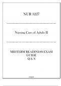 (FIU) NUR 3227 Nursing Care of Adults II Midterm Readiness Exam 2024.