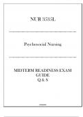 (FIU) NUR 3535L Psychosocial Nursing Midterm Readiness Exam 2024