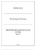 (FIU) NUR 3535 Psychological Nursing Midterm Readiness Exam 2024