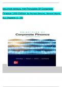 Solution Manual for Principles of Corporate Finance 14th Edition by Richard Brealey, Stewart Myers, Verified Chapters 1 - 34, Complete 