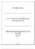 (FIU) NUR 4355L Care of Families (Childbearing Nursing Clinical) Midterm Readiness Exam 2024