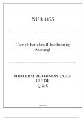 (FIU) NUR 4455 Care of Families (Childbearing Nursing) Midterm Readiness Exam 2024