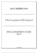 (WGU D433) MHRM 6000 Talent Acquisition & Development - Final Assessment Guide Q & S