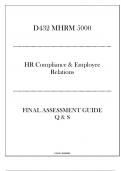 (WGU D432) MHRM 5000 HR Compliance & Employee Relations - Final Assessment Guide Q & S 20242025.