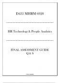 (WGU D435) MHRM 6020 HR Technology & People Analytics - Final Assessment Guide Q & S 20242025