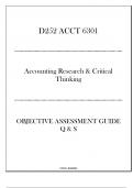 (WGU D252) ACCT 6301 Accounting Research & Critical Thinking - Objective Assessment Guide Q & S