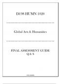 (WGU D198) HUMN 1020 Global Arts & Humanities - Final Assessment Guide Q & S 20242025