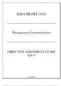 (WGU D204) MGMT 5010 Management Communication - Objective Assessment Guide Q & S