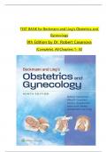 TEST BANK for Beckmann and Ling’s Obstetrics and Gynecology, 9th Edition by Casanova, All 50 Chapters Covered, Verified Latest Edition