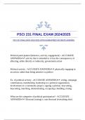 PSCI 231 FINAL EXAM 2024/2025 WITH GUARANTEED ACCURATE ANSWERS 