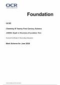 OCR GCSE Chemisty B Twenty First Century Science 2024 FINAL MARK SCHEME (J258-01) Depth in Chemistry ((Foundation Tier) (1)