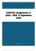 CAS3701 Assignment 11 2024 - DUE 13 September 2024